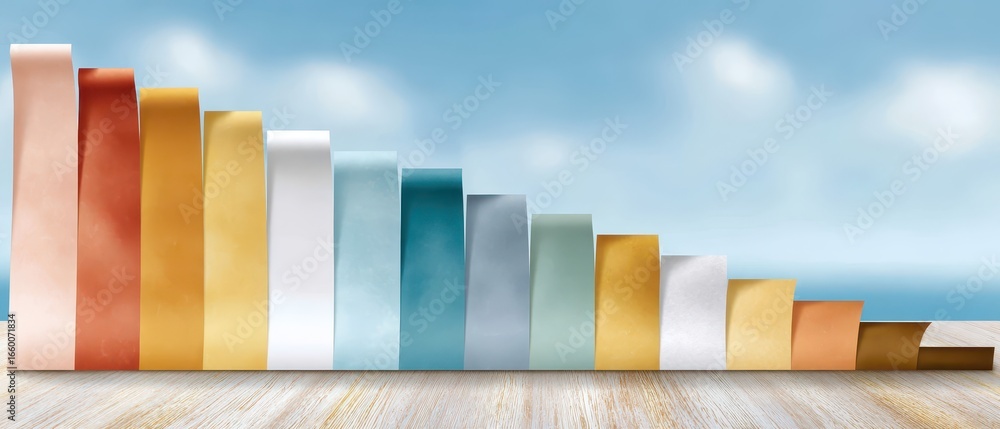 Poster detailed overhead view of gantt chart layout on modern desktop for project planning and time managem