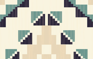 Geometric ethnic pattern seamless, Native American ethnic design, Southwestern decor design for background ,curtain, carpet, wallpaper, clothing, wrapping, Batik, vector illustration.