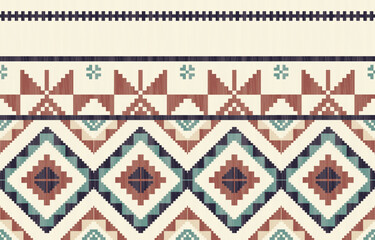 Geometric ethnic pattern seamless, Native American ethnic design, Southwestern decor design for background ,curtain, carpet, wallpaper, clothing, wrapping, Batik, vector illustration.