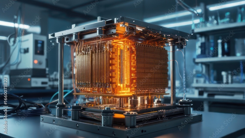 Aufkleber advanced chip in lab setting