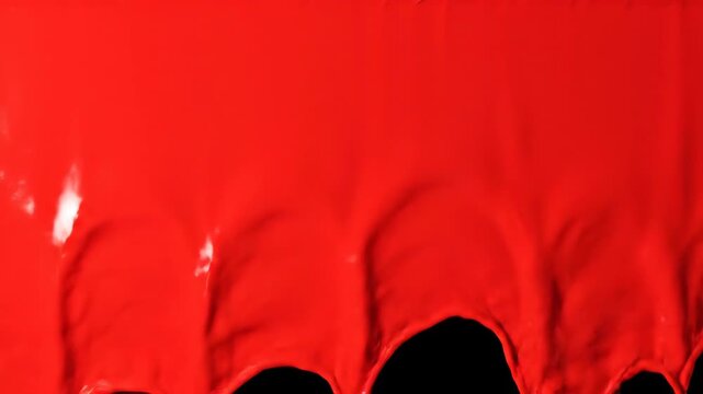  4k version of blood dripping down a wall transition or wipe. Abstract Dark Black Space Moving Seamlessly Background