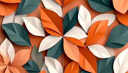 Abstract Autumn Leaf Pattern.