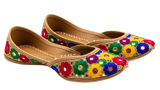 Colorful Embroidered Jutti Shoes