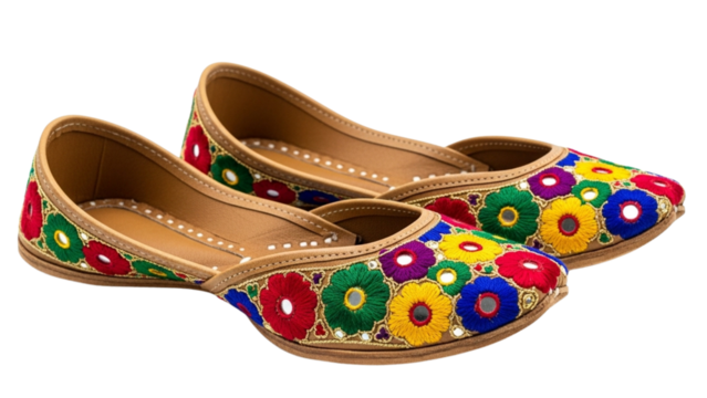 Colorful Embroidered Jutti Shoes