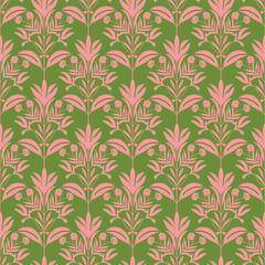 Abstract flower blooming design. Pattern with floral seamless. Grunge textured abstract art vector with flower and plants. Vector illustration