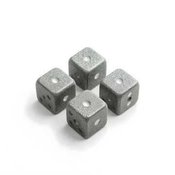 black dice on white background