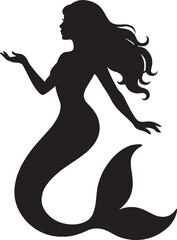 marmaid silhouette vector
