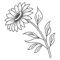black and white flower vector