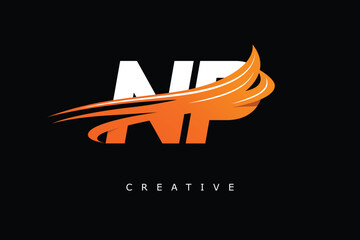 NP Dynamic Gradient Logo Modern Speed Symbol for Creative Branding & Professional Identity Design