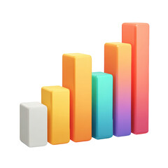 Colorful bar graph ascending