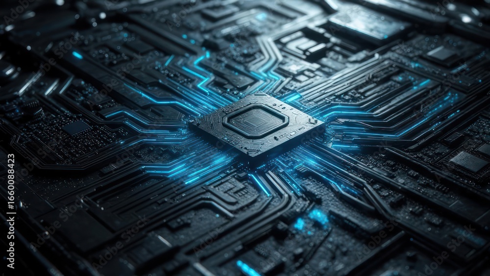Poster circuit board with central processor