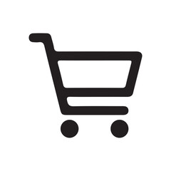 shopping cart icon on white background