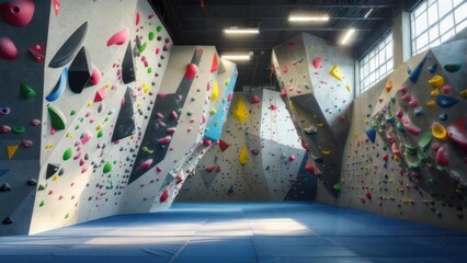 Climbing gym interior