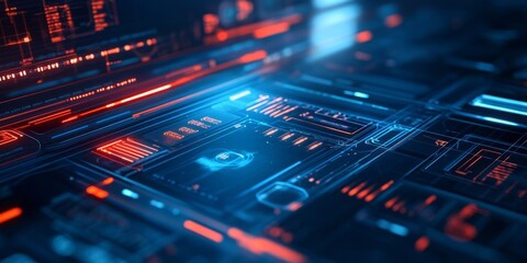 Fototapeta premium a wearable tech display with sleek lines and smooth transitions, perfect for futuristic, smart tech backgrounds.