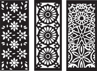 Elegant Floral Laser Cut Panel Bundle