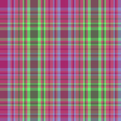 Pink and blue plaid fabric pattern
