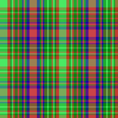 Blue and green plaid pattern fabric design