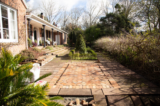 Brick paving project progress, Auckland, New Zealand