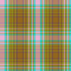 Purple and green plaid pattern fabric