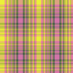 Green and pink plaid fabric pattern