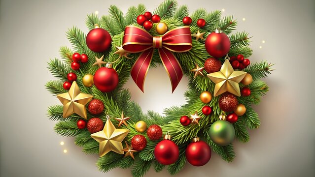 christmas wreath with bells