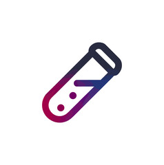 Colored test tube graphic design