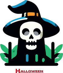 Halloween logo icon vector  white background .