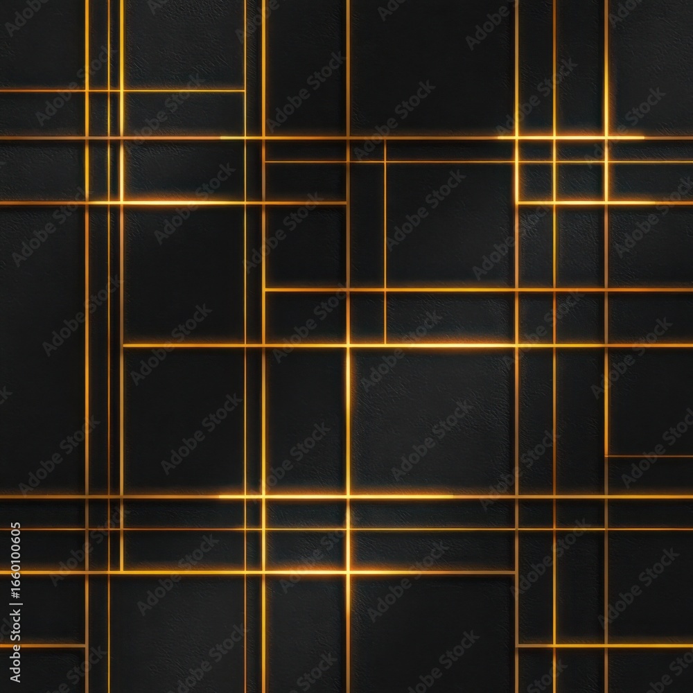 Poster a black and gold patterned background with a lot of lines. the lines are golden and they are all ove