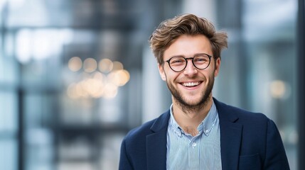 Businessman in office,modern interior background,copy space concept,mockup template.