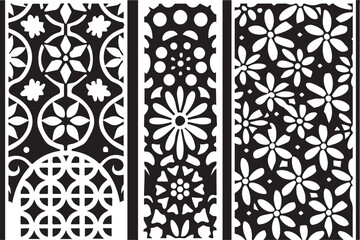 Elegant Floral Laser Cut Panel Bundle