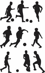 Multiple silhouettes of kids ...