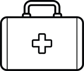 Obraz premium First aid box silhouette vector