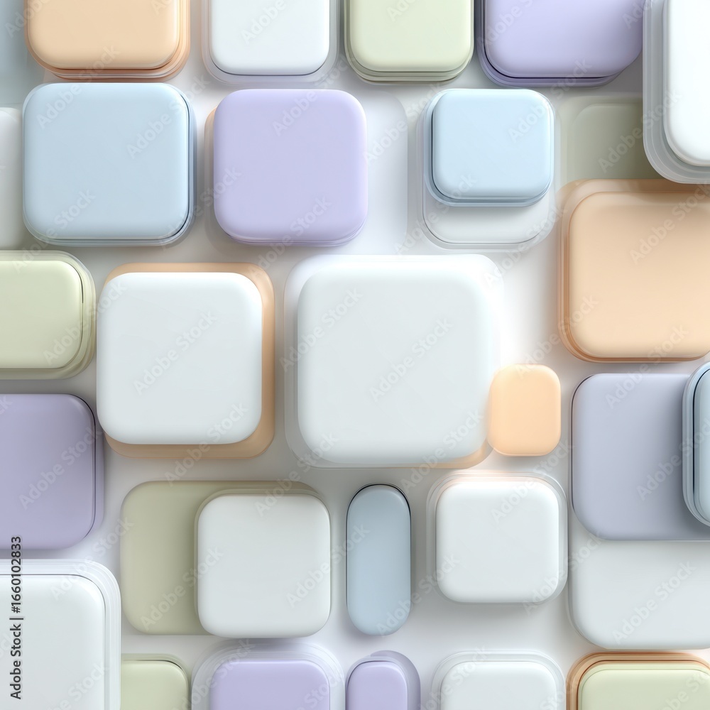 Poster the image is a colorful collage of various shapes and sizes, with a white background. the shapes are