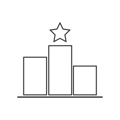 Leaderboard line icon vector.