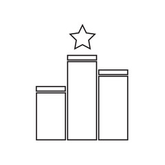 Leaderboard icon design. simple stroke line vector icon set