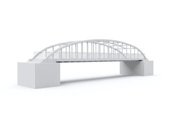 White Arch Bridge Structure Mockup for Civil Engineering