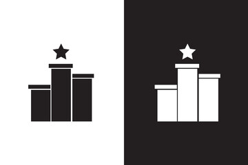 Leaderboard icon filled flat sign concept for web design.