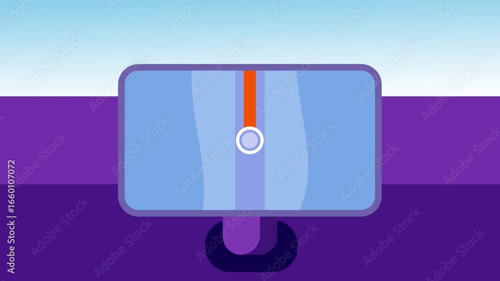 Aufkleber a minimal gps navigation display with a pinpoint marker, symbolizing tracking, orientation, and move