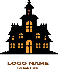 Halloween logo icon vector  white background .