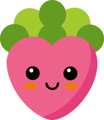 Obraz premium Cute Fruit Character and Icons