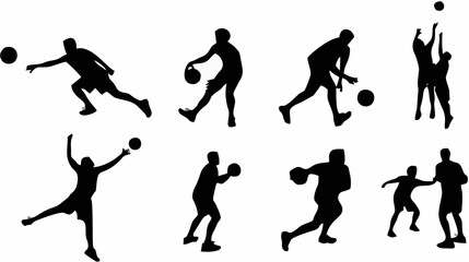 Basketball players in action.eps