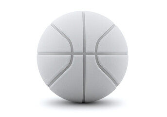 White Base Mockup Basketball Sports Game Equipment on Clean Background