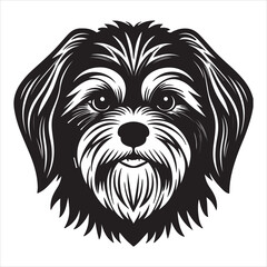 A Dignified Portrait of a Lhasa Apso, a Royal and Elegant Breed with a Long, Luxurious Coat and a Calm, Independent Demeanor