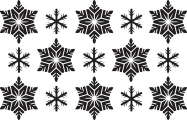 Vector art of elegant snowflake pattern, perfect for winter holiday designs, christmas cards, and festive decorations with a cool vibe