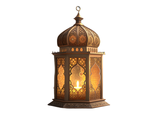 Vintage lamp isolated on white background