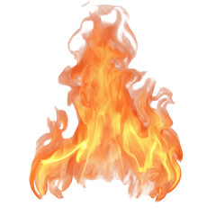 fire flames on white background