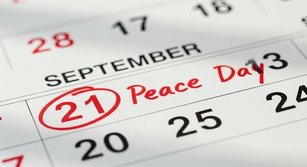Mark your calendar for World Peace Day on September 21st this year