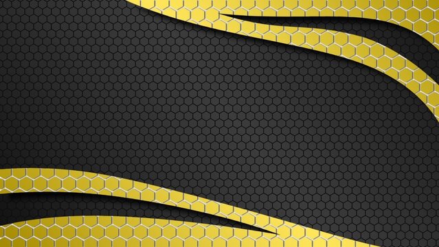 Elegant Fancy Gold And Black Modern Looping Background
