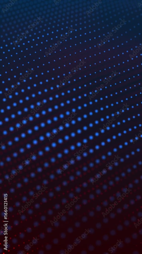 Wall mural a vibrant and futuristic design composed of red and blue dots, creating a digital wave pattern.