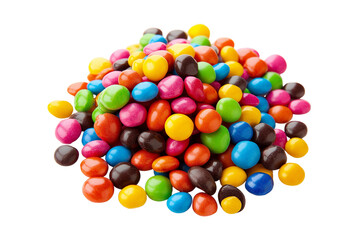 Obraz premium Assorted Sweet Candies in Bright Colors Cutout on White or Clear Background